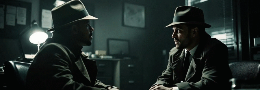 A professional consultation between a business owner and a security company representative